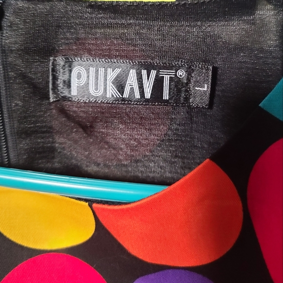 New Women's Retro Polka Dot Vintage Swing Dress With Belt & Pockets, Size L - Picture 5 of 8